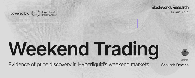 Price Discovery in Hyperliquid’s Weekend Markets
